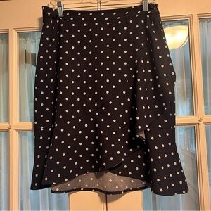 Banana Republic navy blue with polka dots skirt size 6p